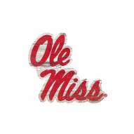 Mississippi Rebels Distressed Logo Cutout Sign