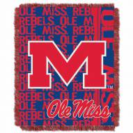 Mississippi Rebels Double Play Woven Throw Blanket