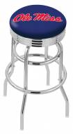 Mississippi Rebels Double Ring Swivel Barstool with Ribbed Accent Ring