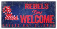 Mississippi Rebels Fans Welcome Sign