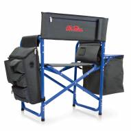 Mississippi Rebels Gray/Blue Fusion Folding Chair