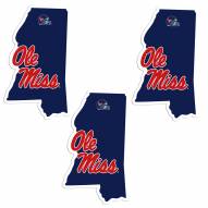 Mississippi Rebels Home State Decal - 3 Pack