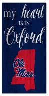 Mississippi Rebels My Heart State 6" x 12" Sign