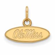 Mississippi Rebels NCAA Sterling Silver Gold Plated Extra Small Pendant