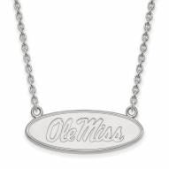 Mississippi Rebels Sterling Silver Large Pendant Necklace