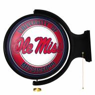 Mississippi Rebels Round Rotating Lighted Wall Sign