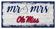 Mississippi Rebels Script Mr. & Mrs. Sign