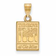 Mississippi Rebels Sterling Silver Gold Plated Small Pendant