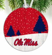 Mississippi Rebels Snow Scene Ornament