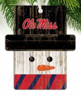 Mississippi Rebels Snowman Ornament
