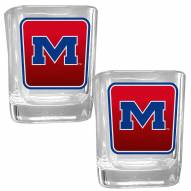 Mississippi Rebels Square Glass Shot Glass Set