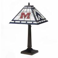 Mississippi Rebels Stained Glass Mission Table Lamp