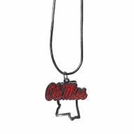 Mississippi Rebels State Charm Necklace