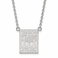 Mississippi Rebels Sterling Silver Large Pendant Necklace