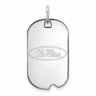 Mississippi Rebels Sterling Silver Small Dog Tag