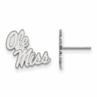 Mississippi Rebels Sterling Silver Small Post Earrings