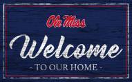 Mississippi Rebels Team Color Welcome Sign