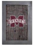 Mississippi State Bulldogs 11" x 19" City Map Framed Sign