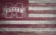 Mississippi State Bulldogs 11" x 19" Distressed Flag Sign