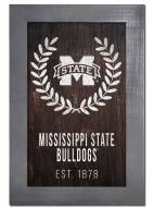 Mississippi State Bulldogs 11" x 19" Laurel Wreath Framed Sign