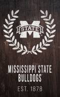 Mississippi State Bulldogs 11" x 19" Laurel Wreath Sign