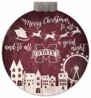 Mississippi State Bulldogs 12" Christmas Village Wall Art