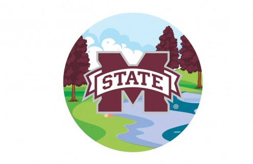 Mississippi State Bulldogs 12&quot; Landscape Circle Sign