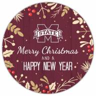 Mississippi State Bulldogs 12" Merry Christmas & Happy New Year Sign