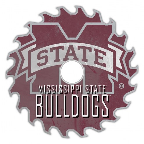 Mississippi State Bulldogs 12&quot; Rustic Circular Saw Sign