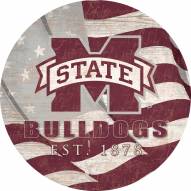 Mississippi State Bulldogs 12" Team Color Flag Circle Sign
