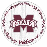 Mississippi State Bulldogs 12" Welcome Circle Sign