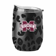 Mississippi State Bulldogs 16 oz. Leopard Powder Coat Curved Beverage Glass