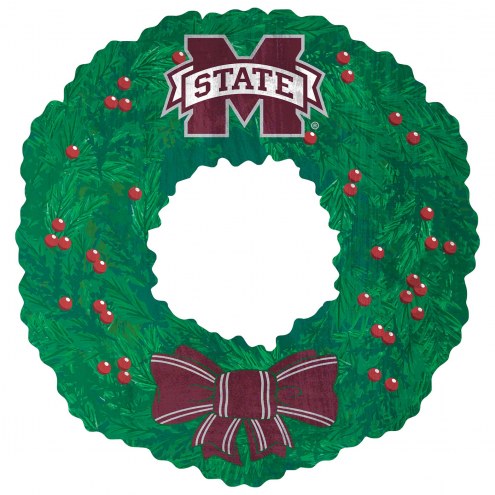Mississippi State Bulldogs 16&quot; Team Wreath Sign