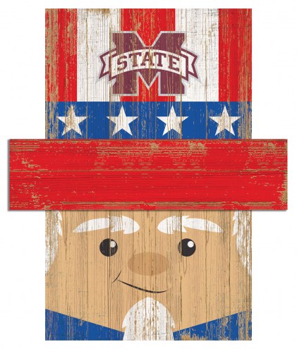 Mississippi State Bulldogs 19&quot; x 16&quot; Patriotic Head