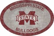 Mississippi State Bulldogs 46" Team Color Oval Sign