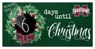 Mississippi State Bulldogs 6" x 12" Chalk Christmas Countdown Sign