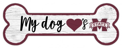 Mississippi State Bulldogs 6&quot; x 12&quot; Dog Bone Sign