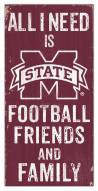 Mississippi State Bulldogs 6" x 12" Friends & Family Sign