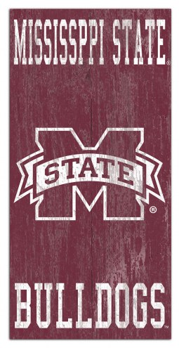Mississippi State Bulldogs 6&quot; x 12&quot; Heritage Logo Sign