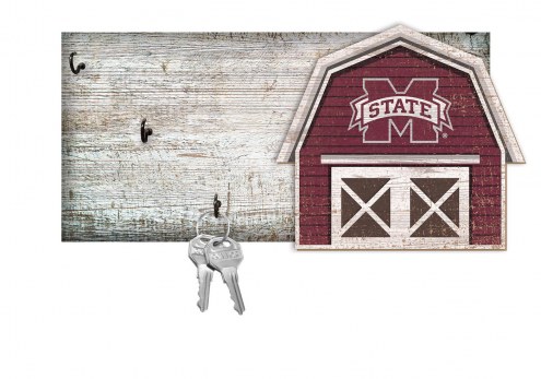 Mississippi State Bulldogs 6&quot; x 12&quot; Team Barn Key Holder Sign