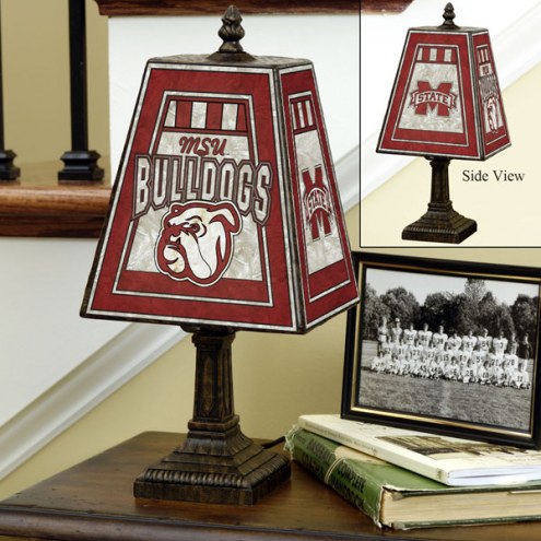 Mississippi State Bulldogs Art Glass Table Lamp