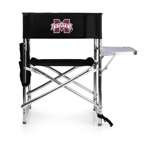 Mississippi State Bulldogs Black Sports Folding Chair