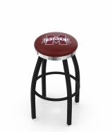 Mississippi State Bulldogs Black Swivel Barstool with Chrome Accent Ring