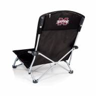Mississippi State Bulldogs Black Tranquility Beach Chair