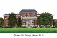 Mississippi State Bulldogs Campus Images Lithograph