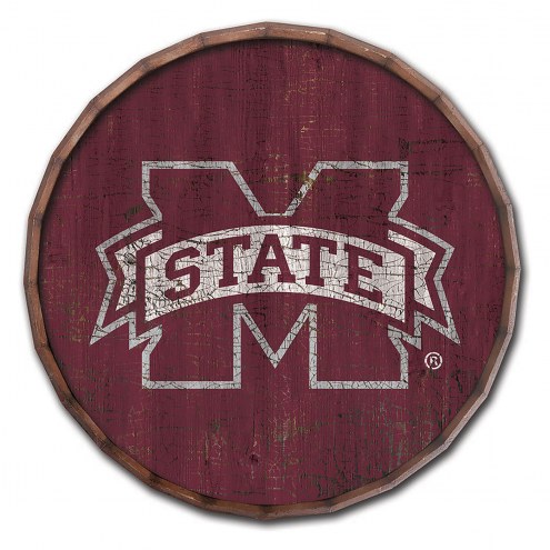 Mississippi State Bulldogs Cracked Color 16&quot; Barrel Top