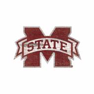 Mississippi State Bulldogs Distressed Logo Cutout Sign