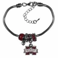 Mississippi State Bulldogs Euro Bead Bracelet