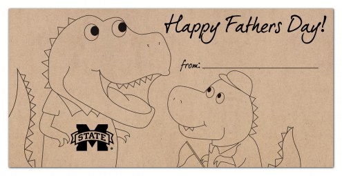 Mississippi State Bulldogs Father's Day Coloring Sign