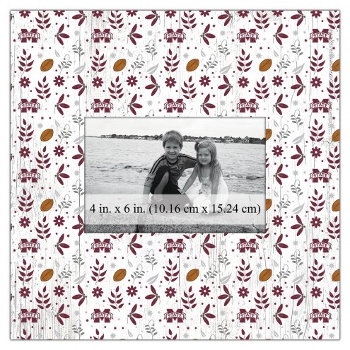 Mississippi State Bulldogs Floral Pattern 10&quot; x 10&quot; Picture Frame